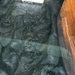 一枚板　レジン着色について